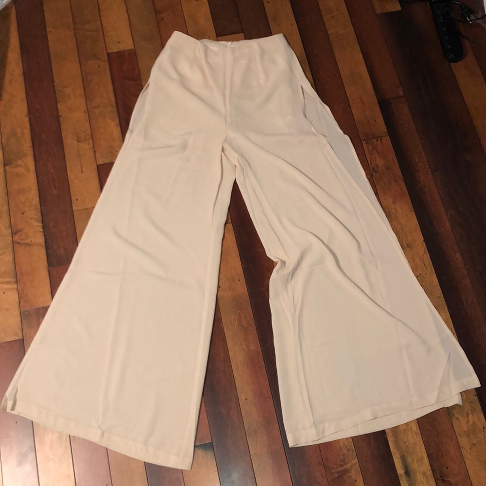 NWOT Side Slit Wide Leg Pants